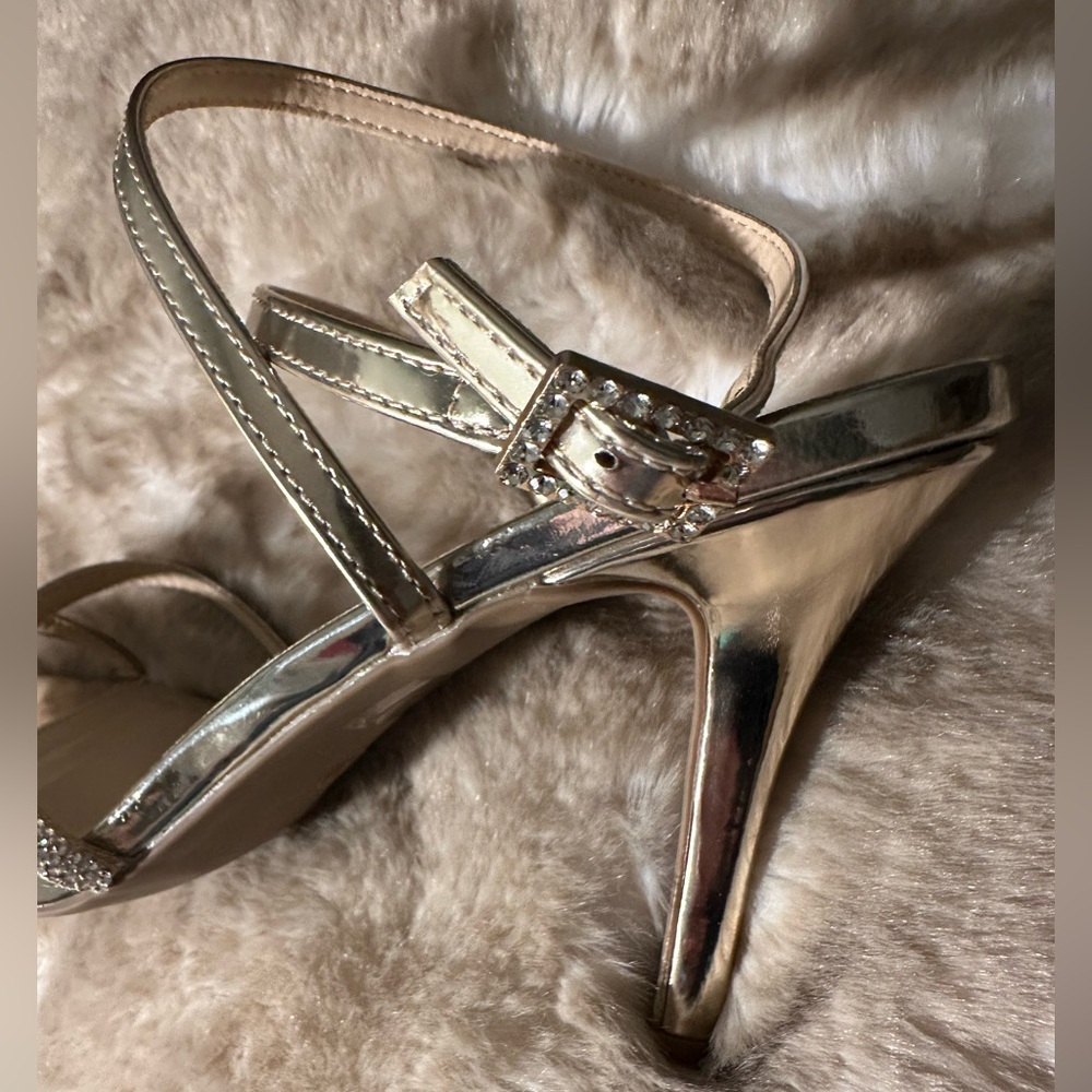 Wild Diva Women's Rhinestone Embellished Straps Formal Stiletto High Heels - Picture 8 of 13